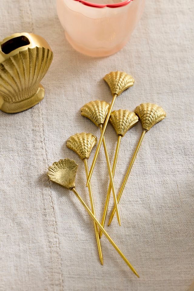 Shell Icon Cocktail Picks, Set of 6 #1