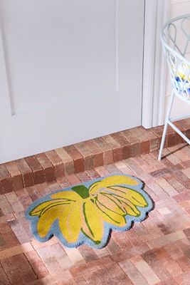 Farm Rio x Anthropologie Printed Coir Bananas Shaped Doormat