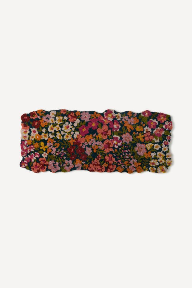Cassia Printed Coir Floral-Shaped Doormat #1