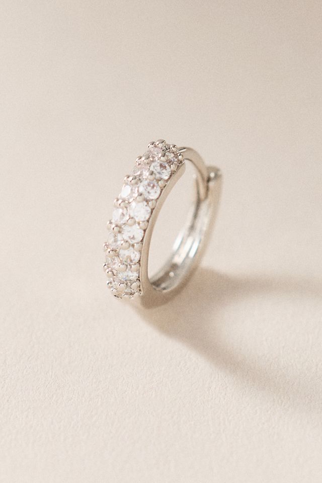 Luv Aj  Baby Pave Huggie Hoop Earrings #1