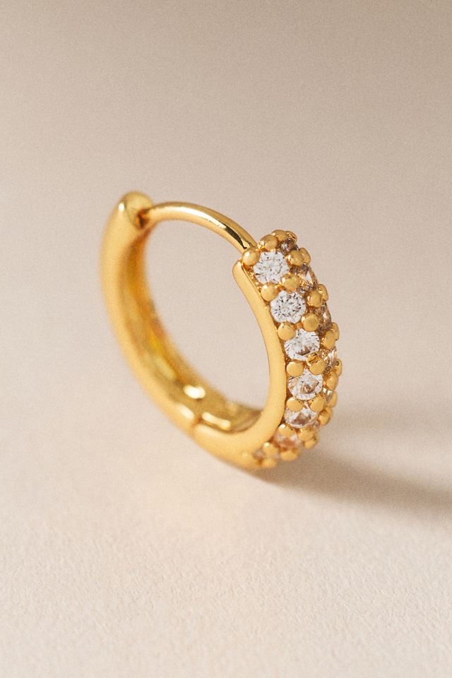 Luv Aj  Baby Pave Huggie Hoop Earrings #1
