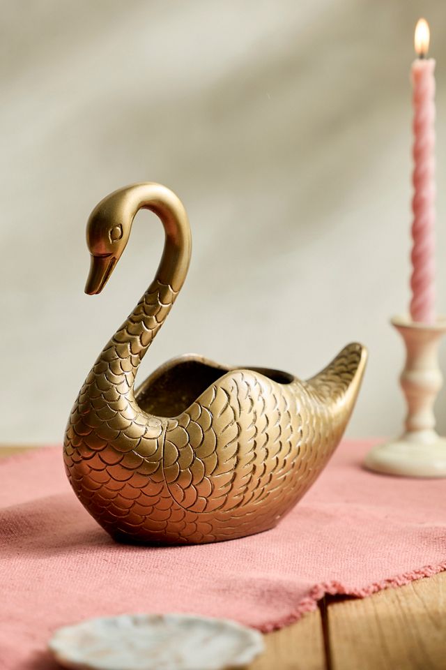 Metal Swan Planter #3