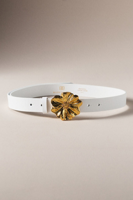 Gold Floral Belt Clip Accessory with Frosted White Flowers B-Low The Belt Flora Belt | Anthropologie main image 4