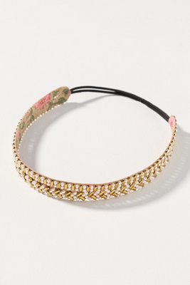Deepa Lavos Stretchy Headband In Gold