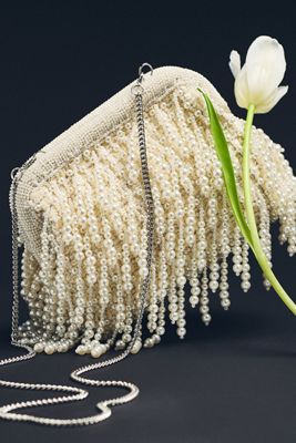 By Anthropologie Weddings Remi Fringe Clutch