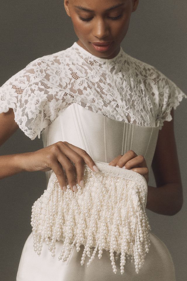 By Anthropologie Weddings Remi Fringe Clutch #3