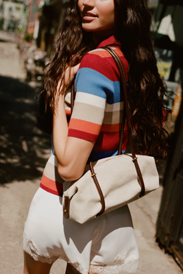 By Anthropologie Suede Slouchy Shoulder Bag