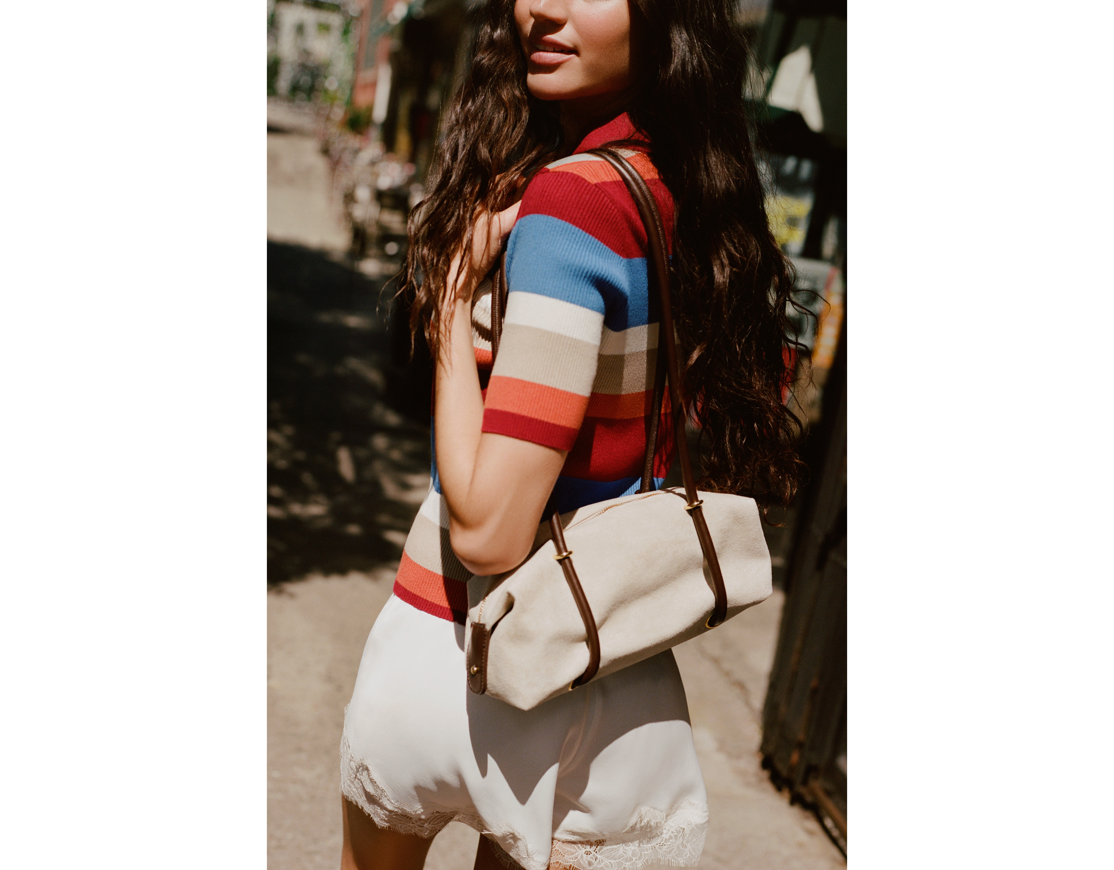 By Anthropologie Suede Slouchy Shoulder Bag