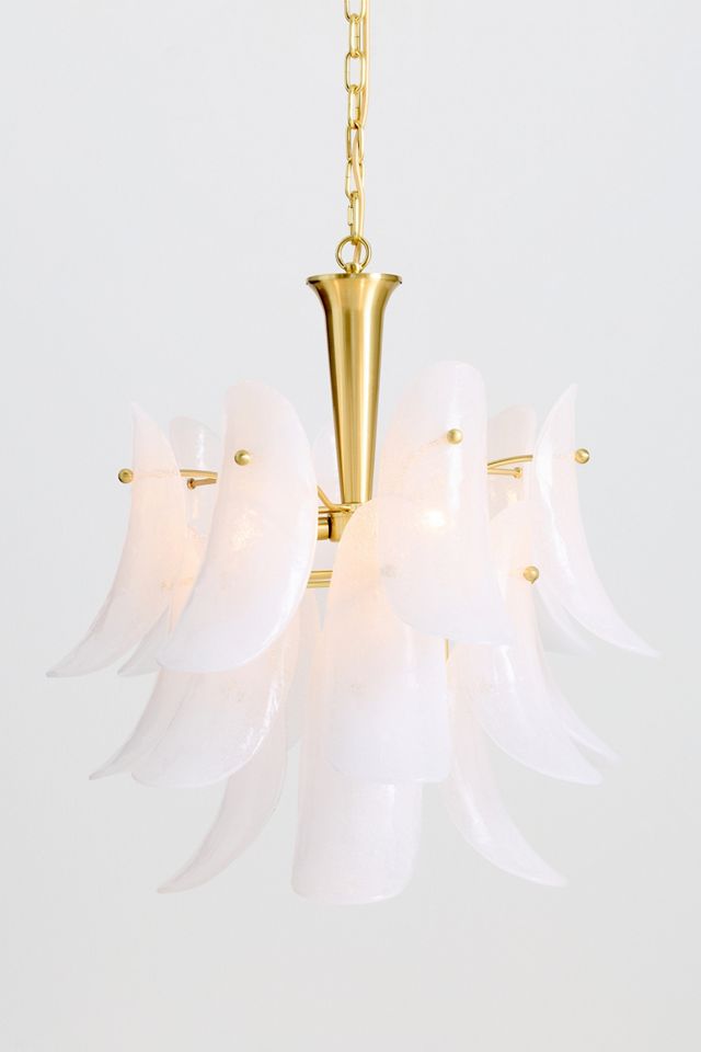 Anisa Tiered Petal Glass Chandelier #2