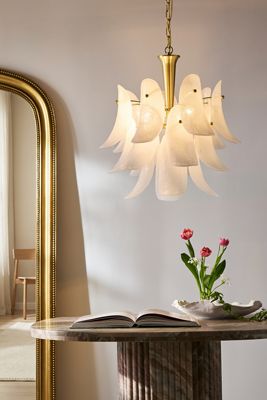 Anisa Tiered Petal Glass Chandelier