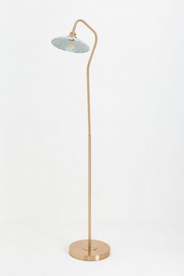 Greta Scalloped Metal Reading Floor Lamp