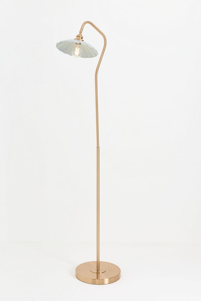 Greta Scalloped Metal Reading Floor Lamp #1