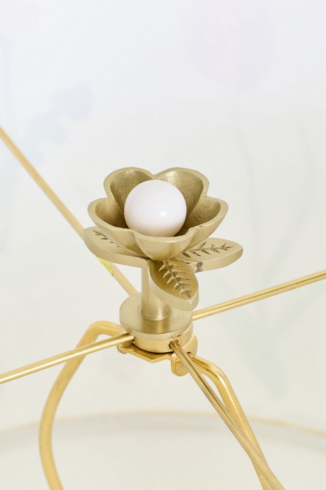 Nena Flower Brushed Brass Lamp Finial #1