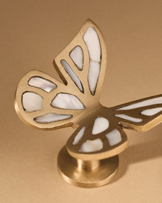 Delia Mother of Pearl Butterfly Lamp Finial #3