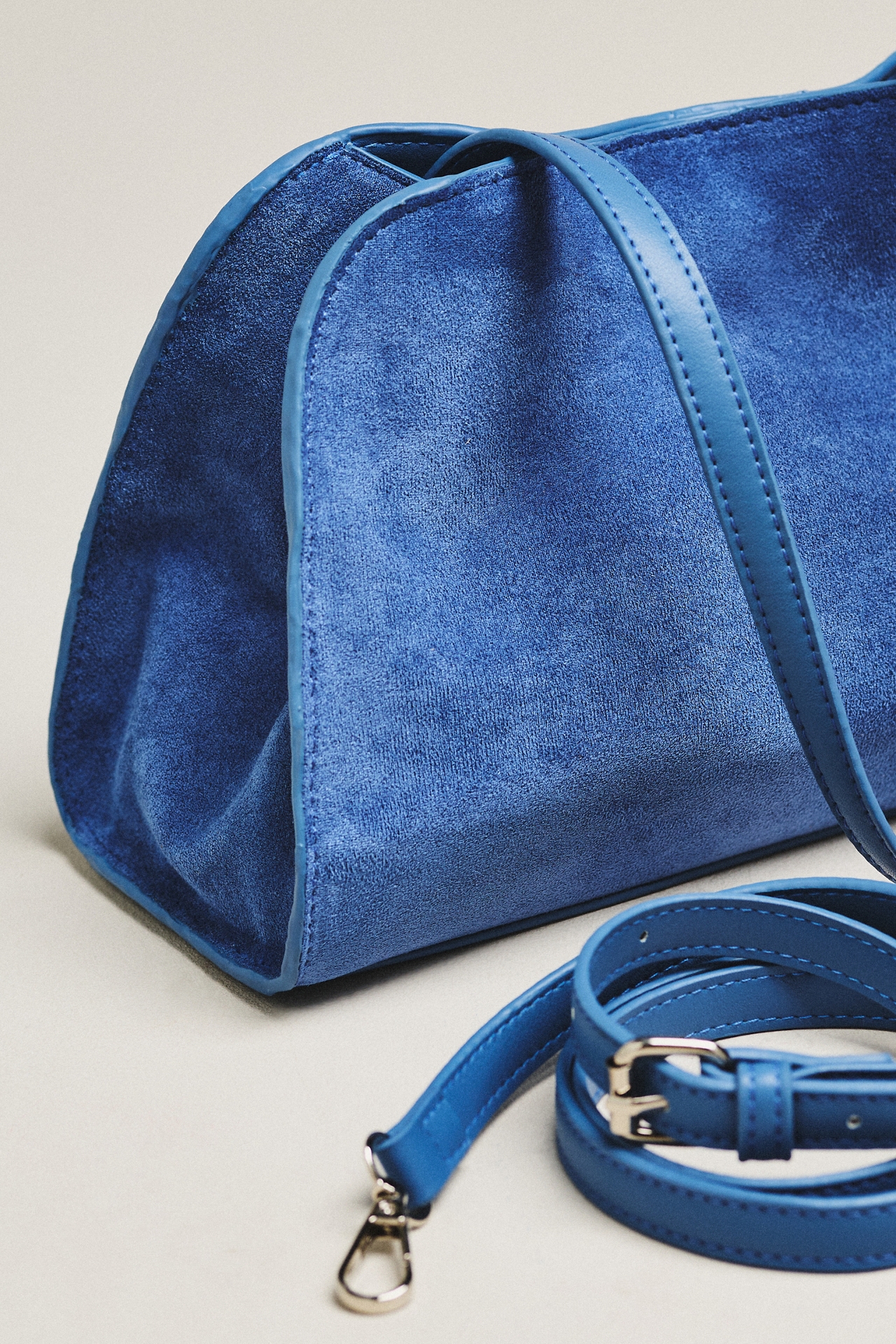 Janie Faux Suede Shoulder Bag