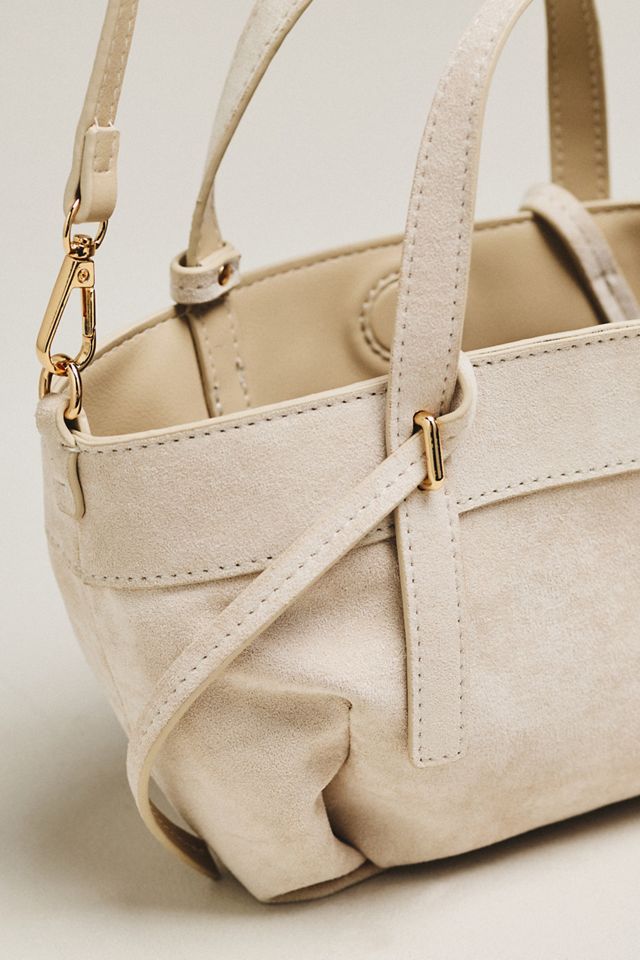 Faux Suede Mini Cinched Handbag | Anthropologie