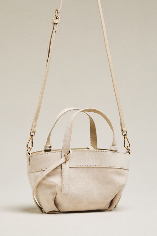 Faux Suede Mini Cinched Handbag | Anthropologie