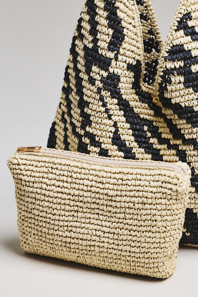 Love Knot Raffia Buckle Slouchy Bag #2