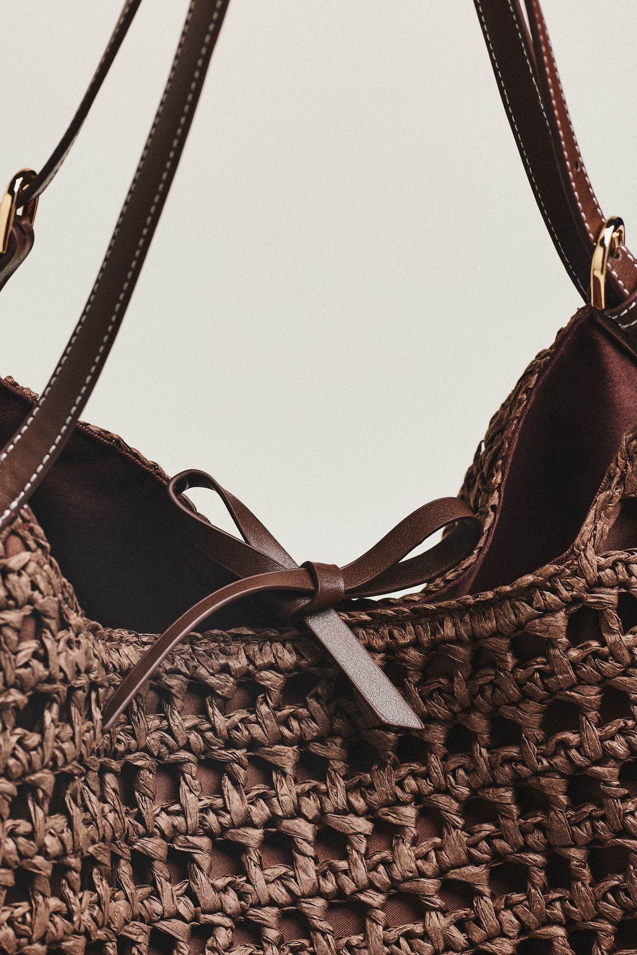 Celandine Oversized Raffia Winged Hobo Bag