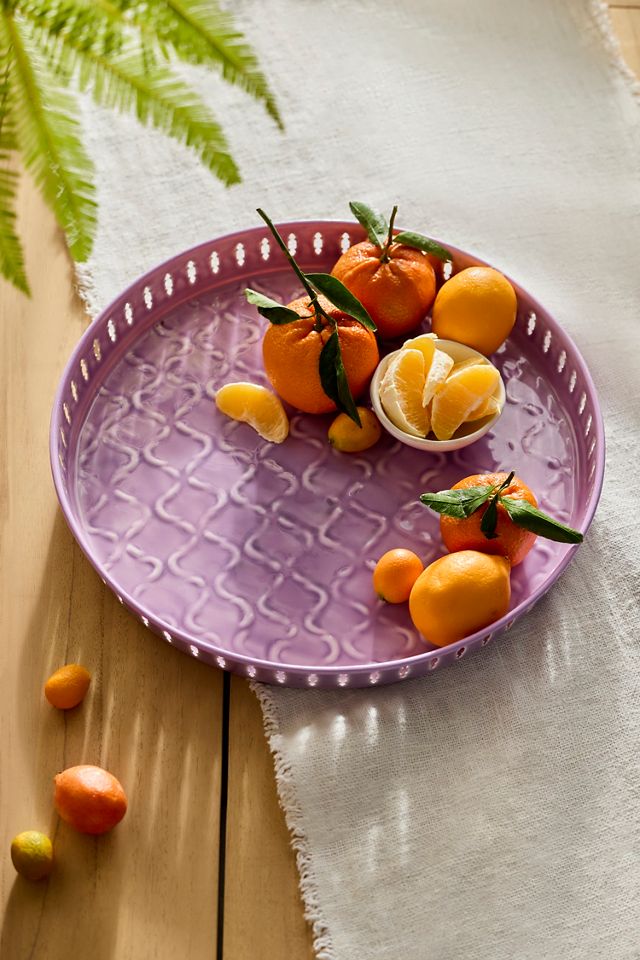 Enamelware Serving Tray, Violet #4