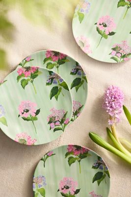 Floral Melamine Side Plates, Set of 4