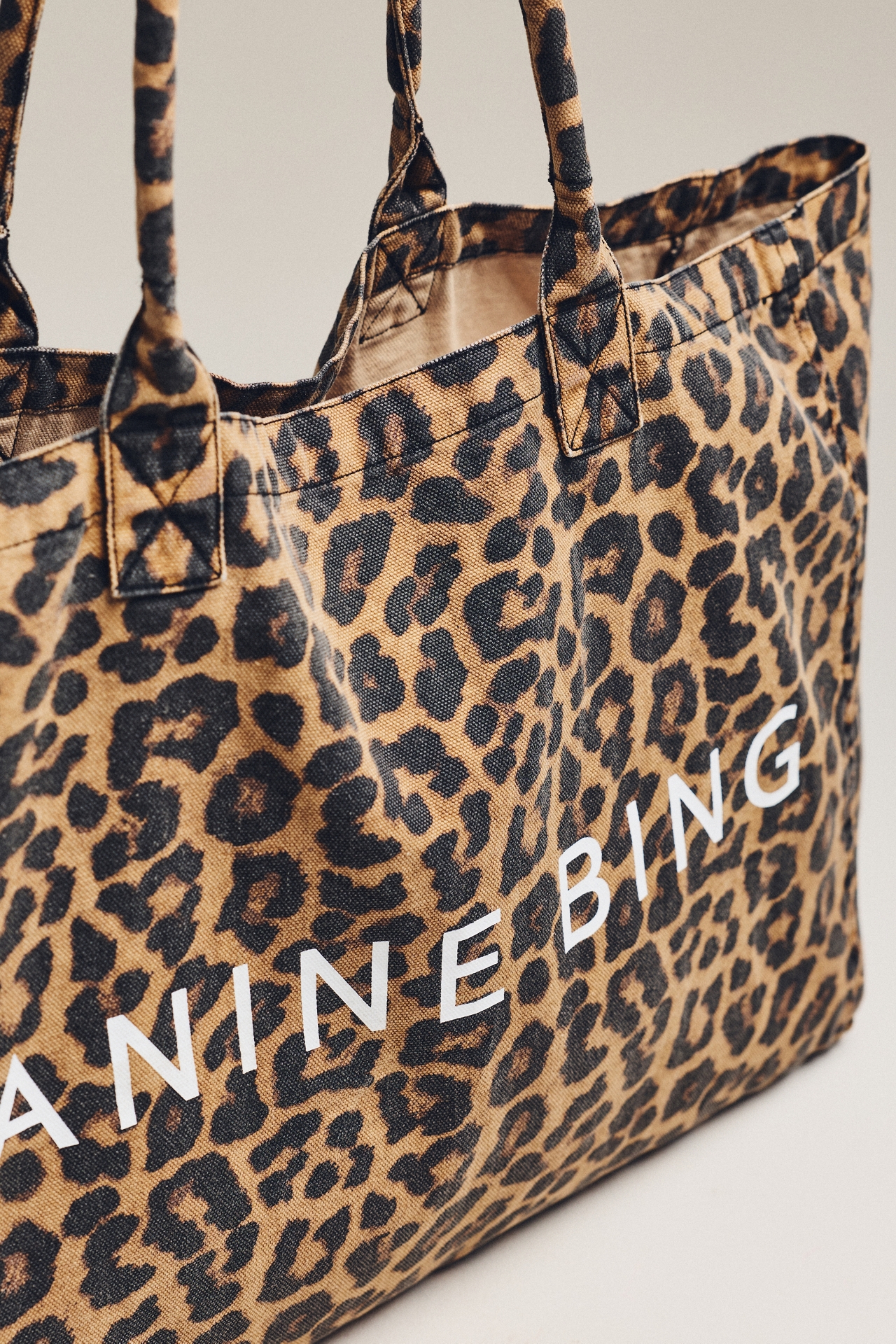 Anine Bing Leo Canvas Tote Bag