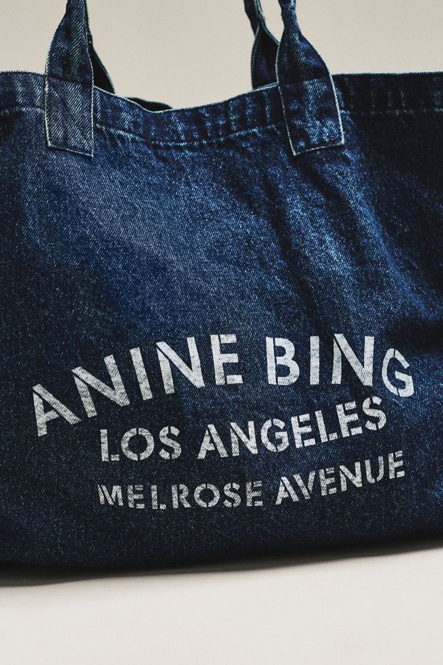 Anine Bing Leo Denim Tote Bag #2