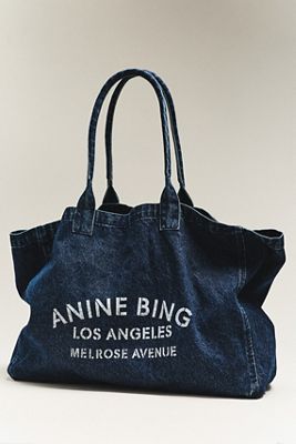 Anine Bing Leo Denim Tote Bag