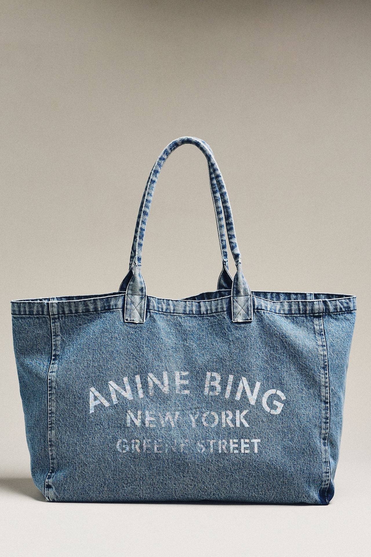 Anine Bing Leo Denim Tote Bag