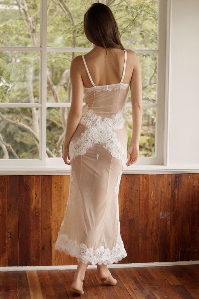 Kilo Brava Embroidered Sheer Maxi Slip Dress #2