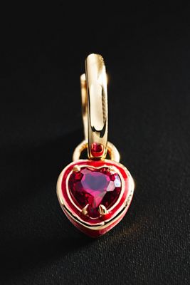 Alison Lou Heart Cocktail Single Huggie Hoop Earring