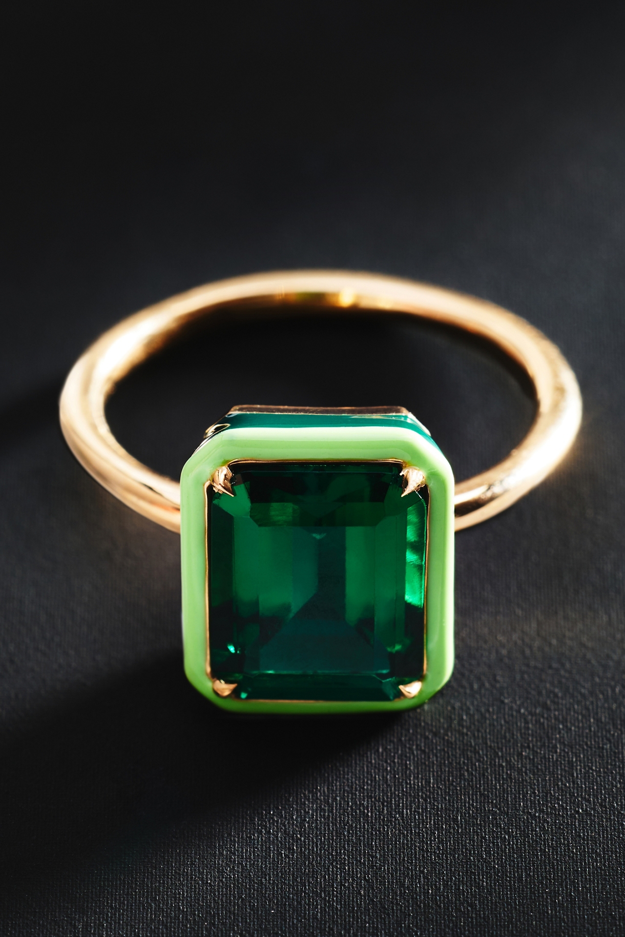 Alison Lou Emerald Cocktail Ring