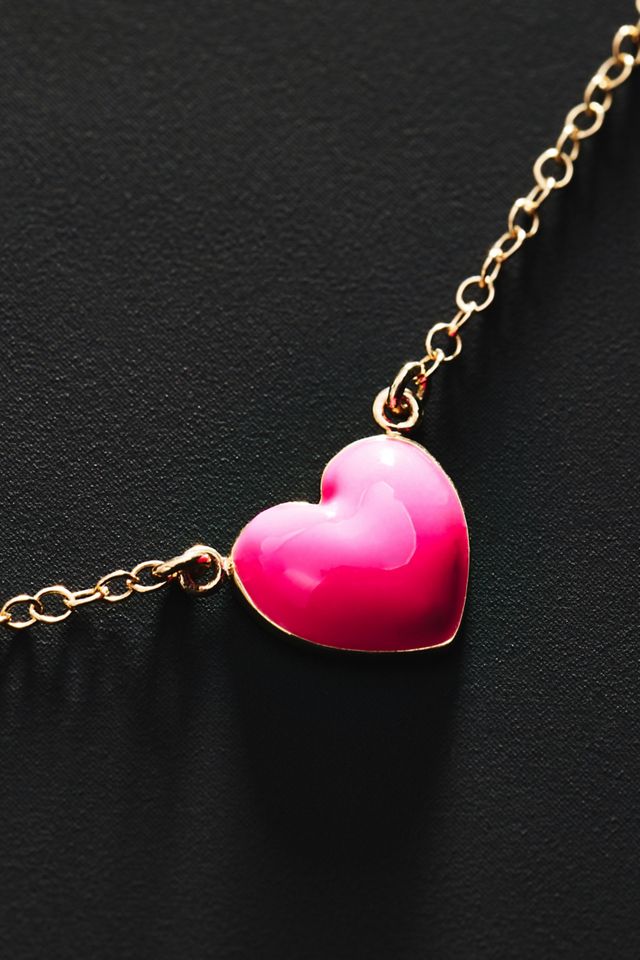 Alison Lou Enamel Heart Pendant Necklace #1