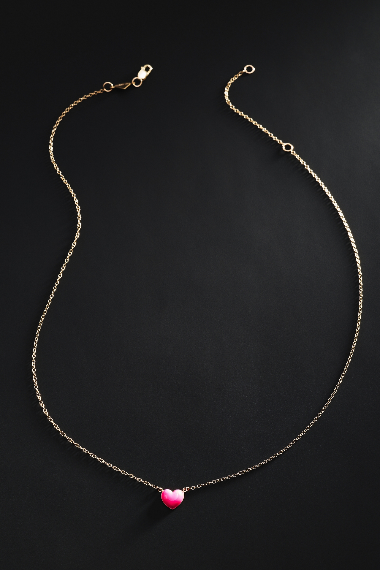 Alison Lou Enamel Heart Pendant Necklace