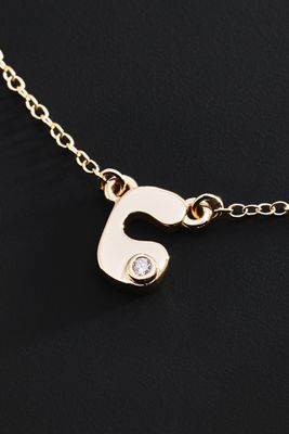 Alison Lou Mini Stellar Letter Necklace
