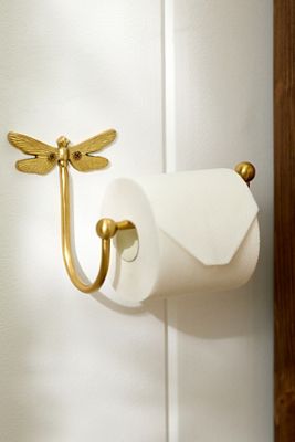 Anastasia Dragonfly Brushed Brass Bath Toilet Paper Holder