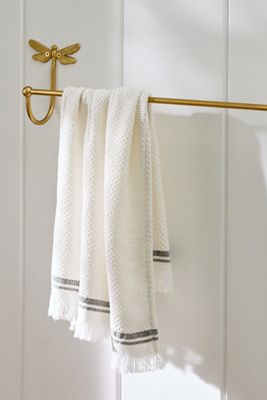Anastasia Dragonfly Brushed Brass Towel Bar