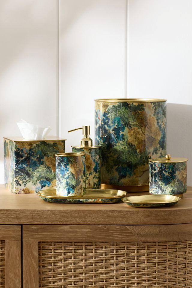 Mckay Patterned Metal Bath Canister #1