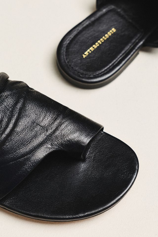 Toe-Loop Leather Wrapped Slide Sandals #2