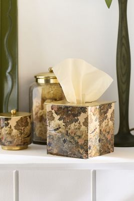 Mckay Patterned Metal Tissue Box Cover