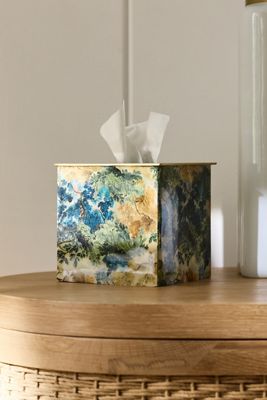 Mckay Patterned Metal Tissue Box Cover