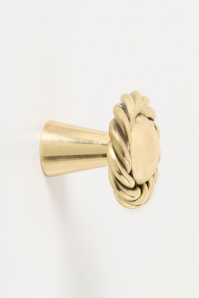 Maude Twisted Rope Brass Knob #2