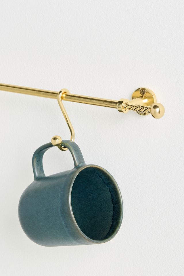 Maude Twisted Rope Brass Utensil Hanging Rack #1
