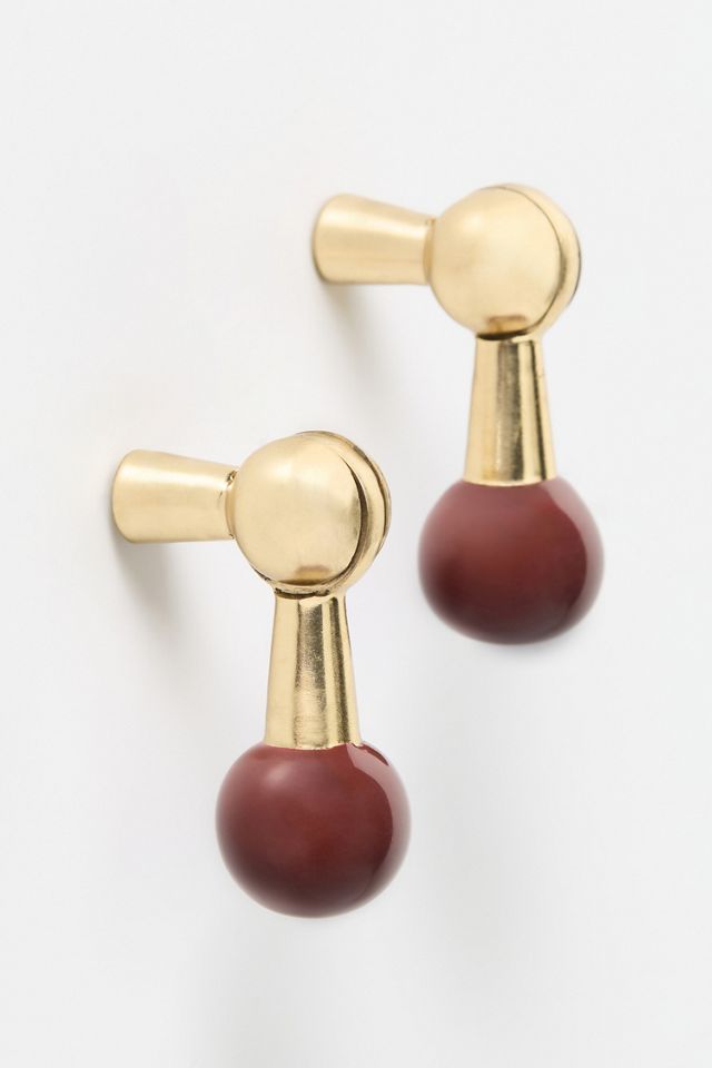 Atina Brass Dangle Knob, Set of 2 #2