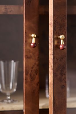Atina Brass Dangle Knob, Set of 2