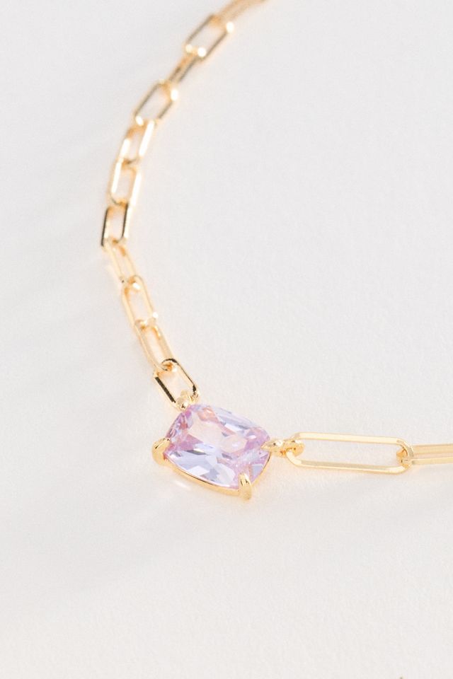 Suspended Crystal Link Necklace #2