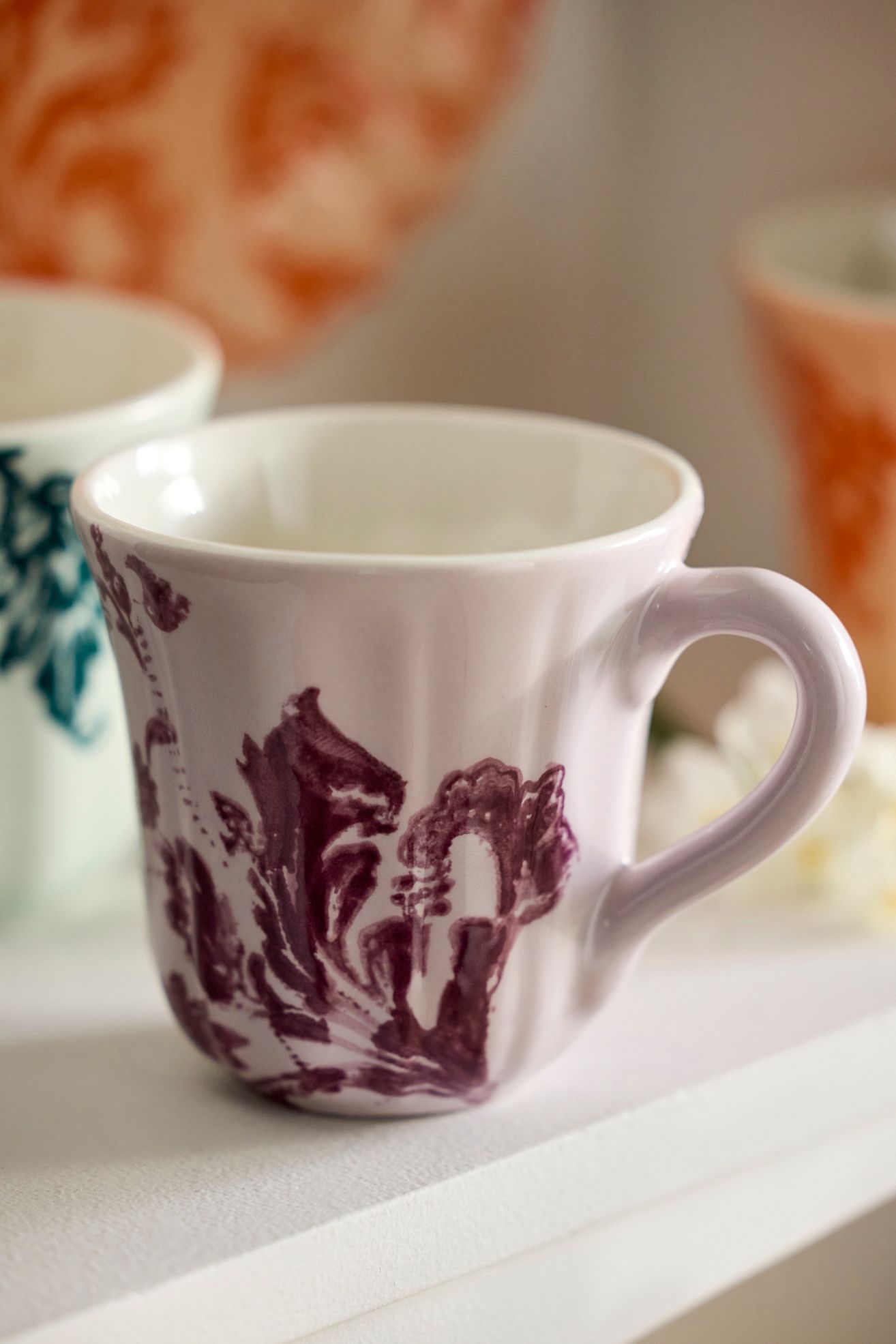 Botanical Silhouette Mug - Lilac Ice, One Size
