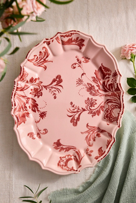 Anthropologie貝の素材の花びら型 バースデープレート 直径約32cm Botanical Silhouette Oval Serving Platter | Anthropologie