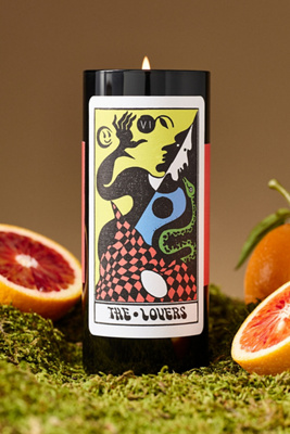 54 Celsius The Lovers Glass Tarot Candle | AnthroHome
