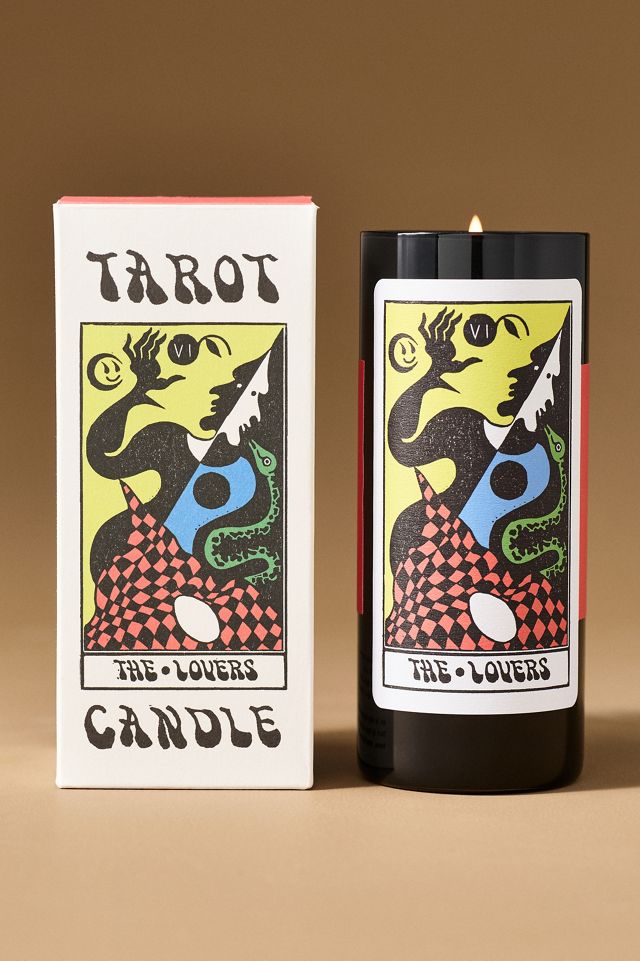 54 Celsius The Lovers Glass Tarot Candle | AnthroHome